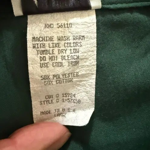 Vintage Tapestry Christmas Button Up Shirt L Green Size L