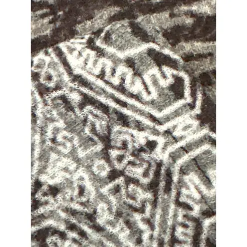 Long Sleeve Embellished Top has Rhinestones Abstract Design Eagle Feathers Aztec Purple Size undefined