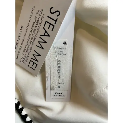 Badgley Mischka High-Low AsymmetricalGown with embroidered Trimming Scuba 8