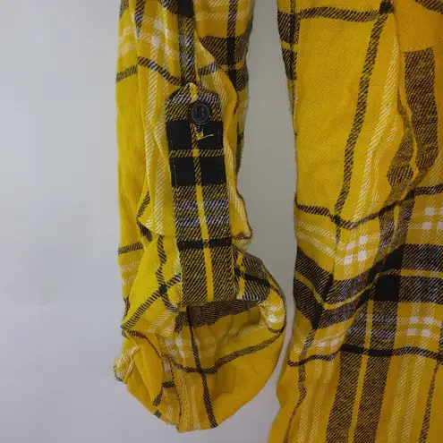 No Boundaries NoBo M Gold Buffalo Plaid Tunic Top M thumbnail 5