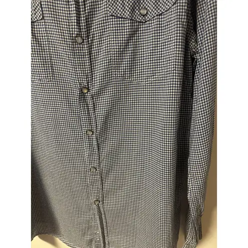 Heritage 1981 Hertige 1981 Women's XL Long Sleeve Gingham Check With Pearl Snaps Shirt