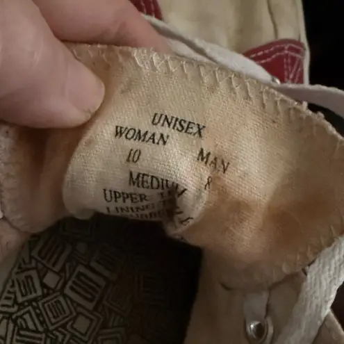 South Carolina Gamecock Red Canvas Sneakers with White Laces Womens size 10