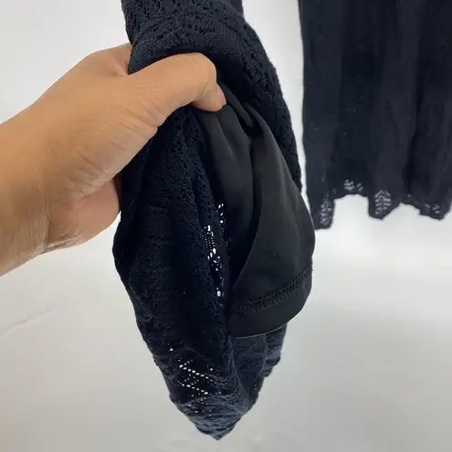 Shoe dazzle lace lined wide leg pants beach vacation comfortable crochet size L Black Size L