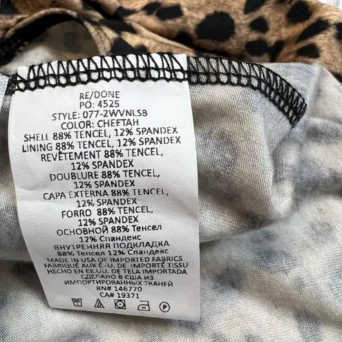 RE/DONE NWT x WW84 V Neck Long Sleeve Bodysuit in Cheetah Print Size Small