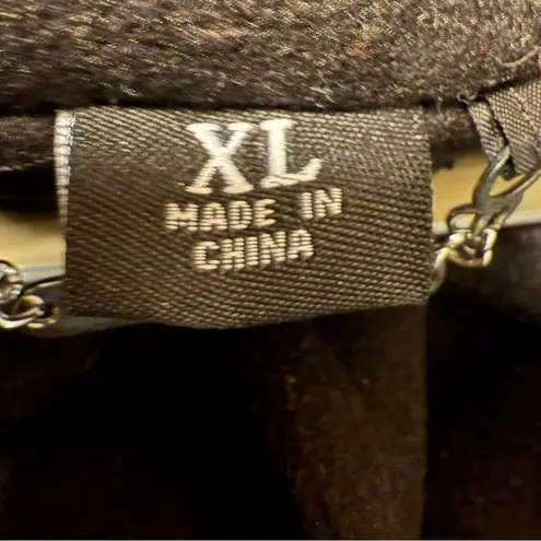 JOUJOU Double Breasted Long Sleeve Winter Pea Coat Jacket Size XL Black