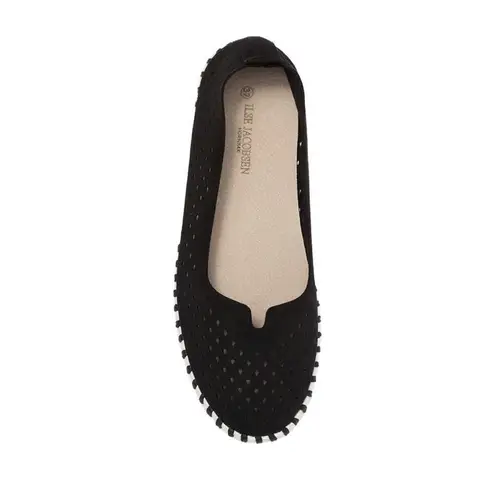 ILSE JACOBSEN Womens Tulip 3775 Flats Black Size 9