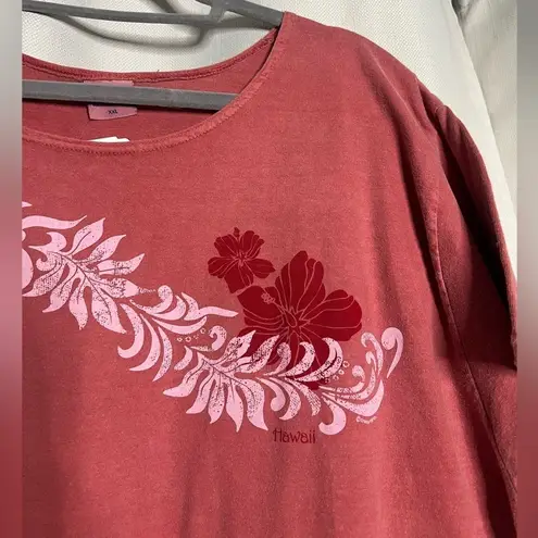 Crazy Shirts Hibiscus Dyed Pink Hawaii TShirt XXL