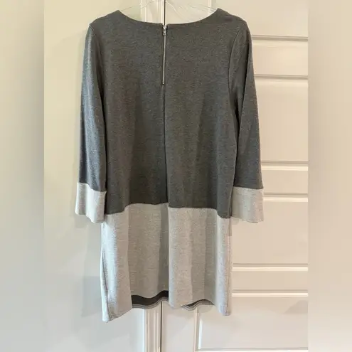 Lili'S Closet Gray 2 Tone Sweater Dress Medium Casual Errands Travel Chic Layer