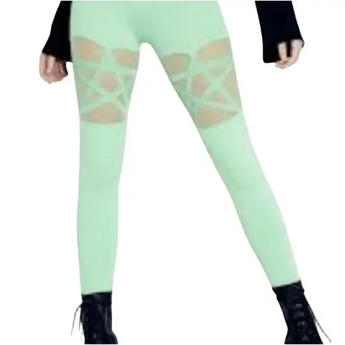 Blackmilk Pentagram Occultist Mint Leggings Limited NWT Size XXL