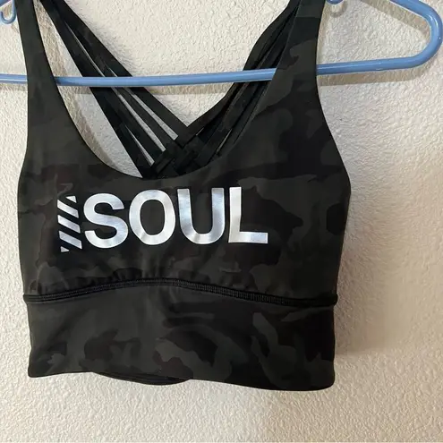 Lululemon  x Soul Cycle Free To Be Moved green army camo camouflage sportsbra 4