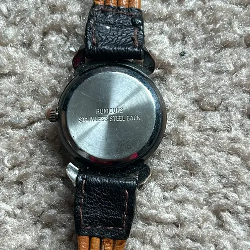 Rumors women’s‎ vintage tan/black adjustable genuine leather watch one size Tan - Image 5
