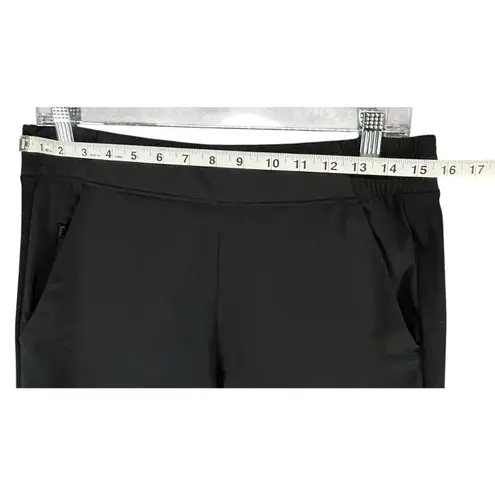 Athleta  Brooklyn Jogger Pants Womens 4 Black Stretch Ribbed Side Travel Casual