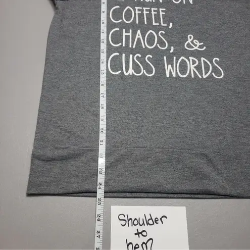 “I Run On Coffee” Women’s Gray Graphic Sweatshirt, Large