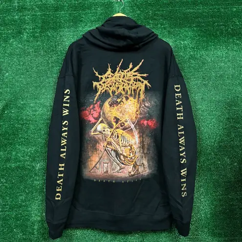 Cattle Decapitation Death Atlas Death Metal Band Zip-Up Hoodie Size Extra Large