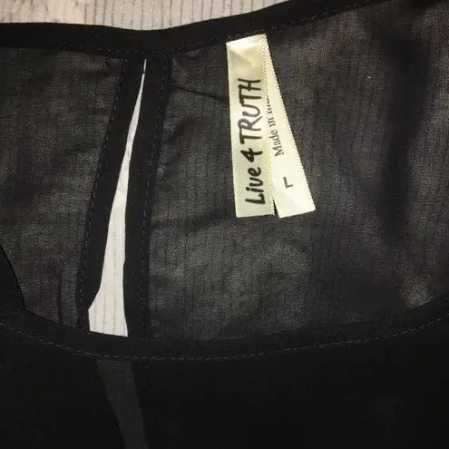 Live 4 Truth sheer patterned top