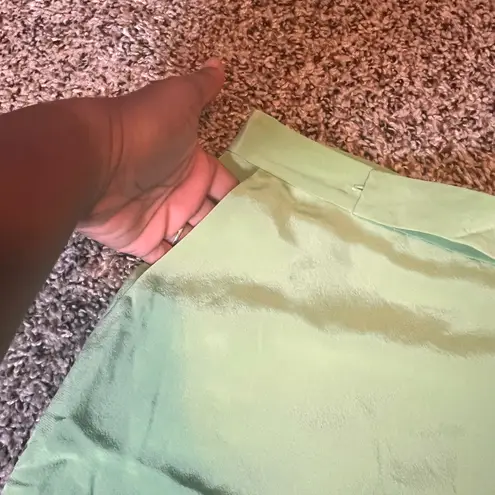 Equipment  Femme Green Silk Mini Skirt‎ - Sample - Size 4 - Cute Summer