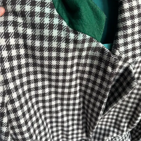 Perry Ellis Wool Brown Houndstooth Blazer with Elbow Patches