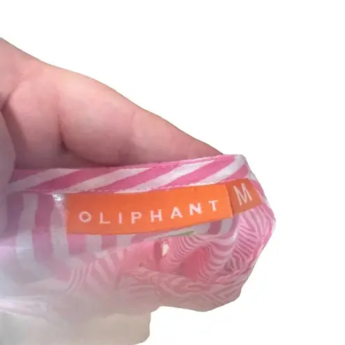 Oliphant Tunic Pink Green Stripe Geometric Caftan Swim Cover