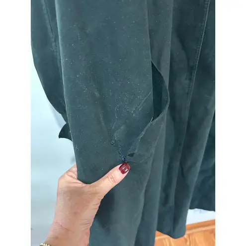 Vintage Count Romi ultra suede long coat black size 8 flaw on pocket