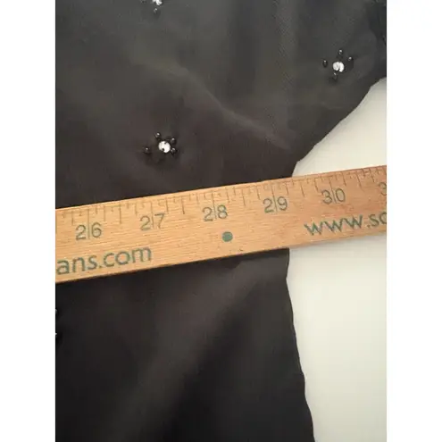 Ulla Popken Kimono Duster Womens 20/22 Black Lace Beaded Sheer Whimsigoth Size undefined