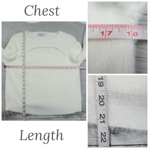 Molly Bracken LA MAISON x Cream Ribbed Cutout Crewneck Sweater Women’s Size XL