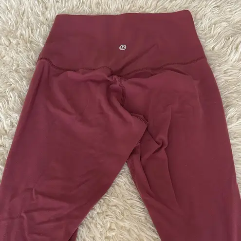 Lululemon Align Leggings Cropped 23” Pink Size 4