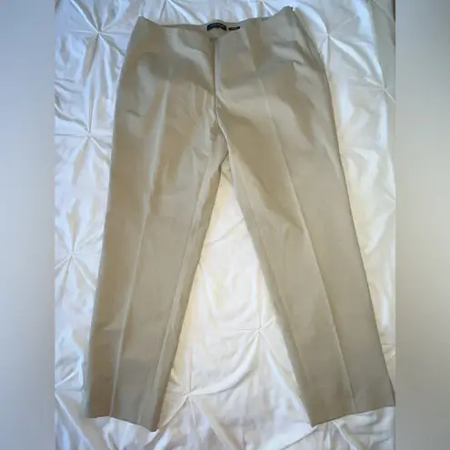 Lafayette 148 NY Women’s Techo Stretch Twill Stanton Pant Khaki Color SIZE 12 Tan