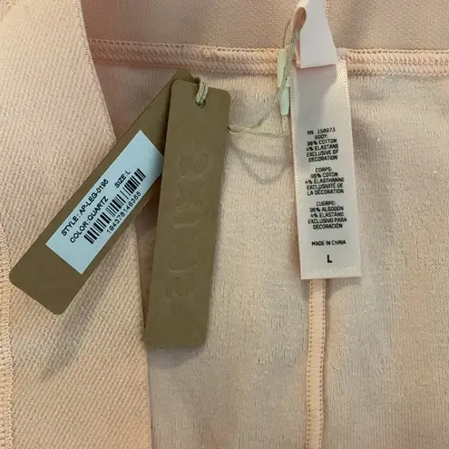 SKIMS Pointelle Logo Leggings Quartz Size Large Style # AP-LEG-0195