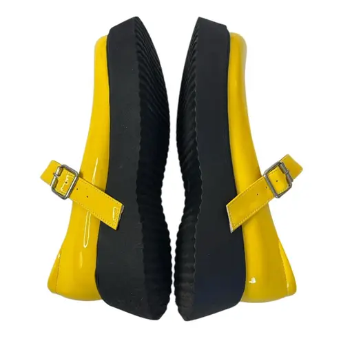 Shiny Patent Leather Lolita Mary Jane Platform Buckle Shoes Goth Rave Punk Sz 9 Yellow