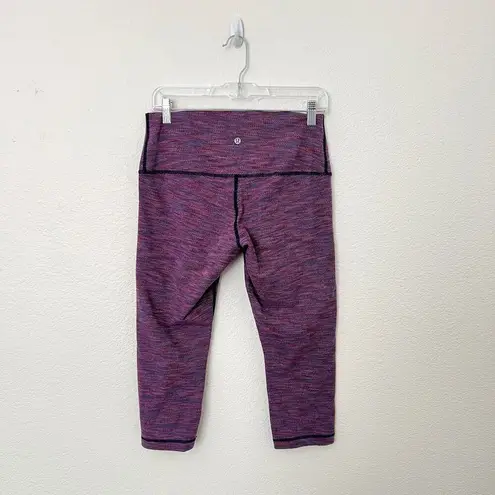 Lululemon [] Wunder Under Crop II Roll Down Diamond Jacquard Space Dye Legging 8