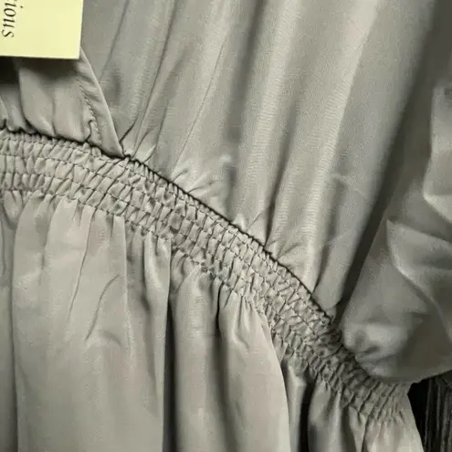 Hot & Delicious NWT Gray Flowy Tiered Dress with Fringe SZ M