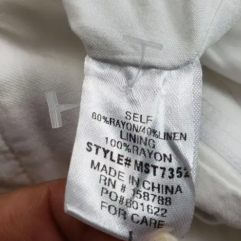 Mable Anthropologie Aliya Shorts Womens Small White Linen Blend High Rise