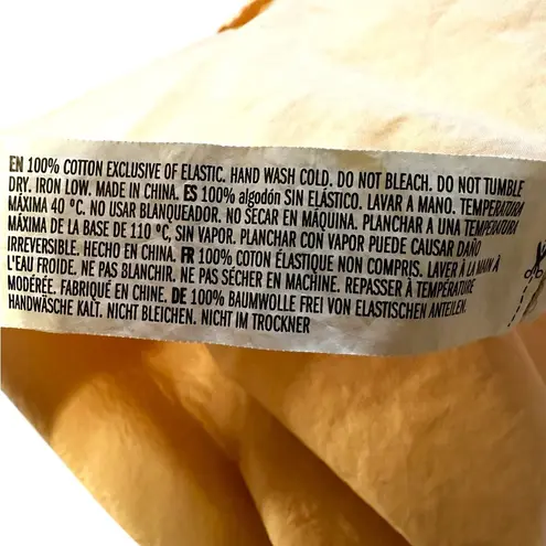 English Factory Light Beige Cotton Trapeze Top Ruffle Shoulder Straps Medium