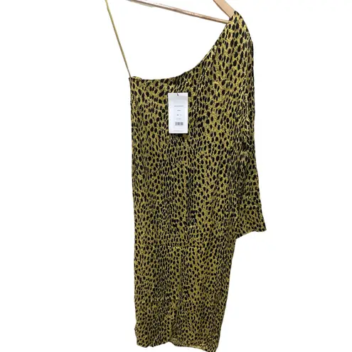 KITRI Amber Cheetah Print One Shoulder Dress Size 2