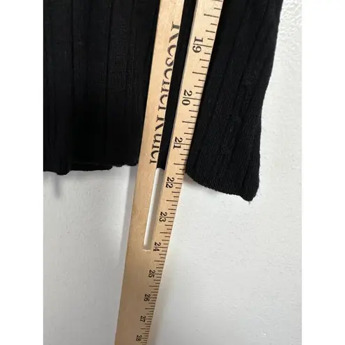 Y2K Belldini Womens Medium Hoodie Long Sleeve Top Black Stretch Full Zip