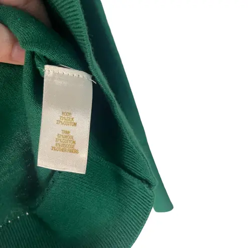 Kate Spade New York Size XS Green Old Money Kelly Green Button Cardigan Sweater