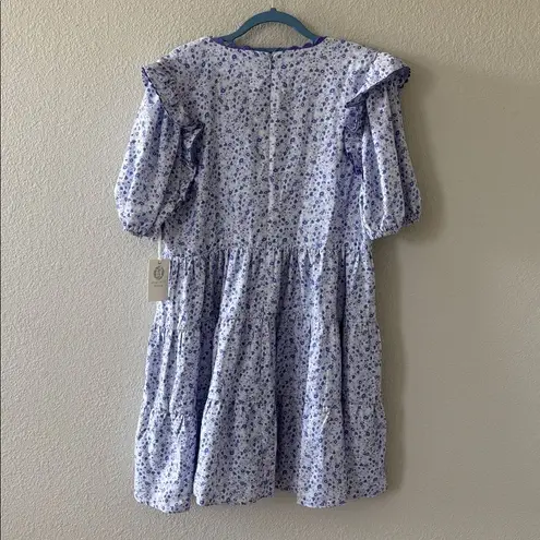 Hyacinth House Tuckernuck Lilac Floral Ric Rac Leonie Mini Dress Sz XXL NWT Purple