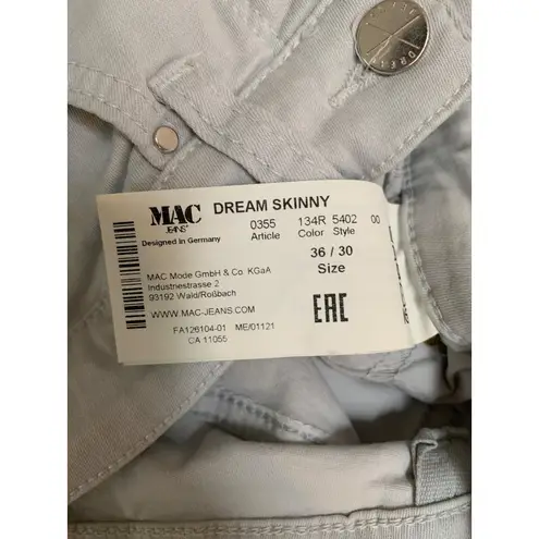 Dream Jeans By Mac Womens Light Gray Denim Pants Size 36/30 Blue