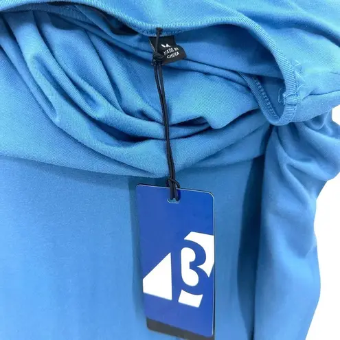 Betabrand Sweatshirt Jersey Travel Long Sleeve Dress Blue Size Medium