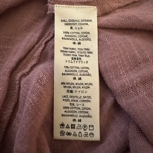 Free People  Ethereal Dainty Flowy Renaissance Maxi Dress Size Small Dusty Rose