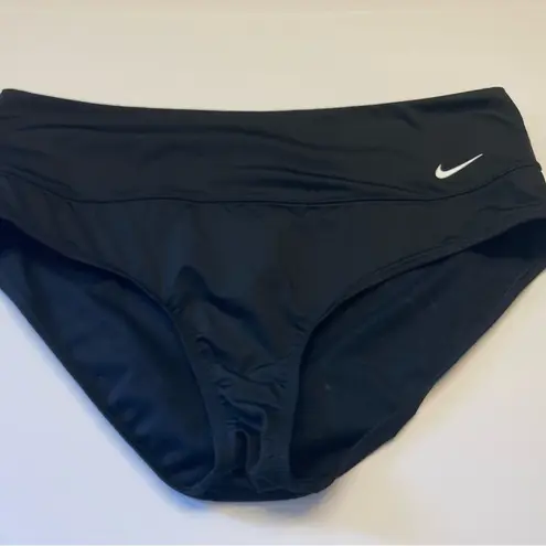 Nike  Essentials High Waist Swim Bottoms Performance Womens Size XL Black Pocket