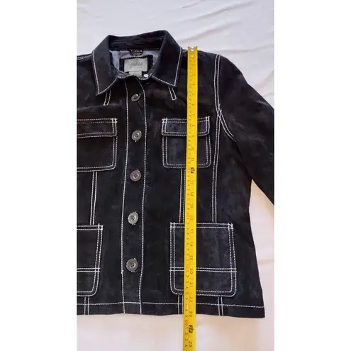 Uniform John Paul Richard leather Black Retro jacket Size 14