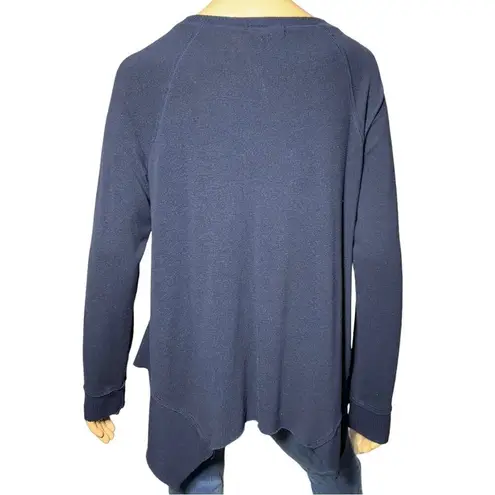 Michael Stars Women’s Size L Navy Blue Handkerchief Hem Lightweight Sweater