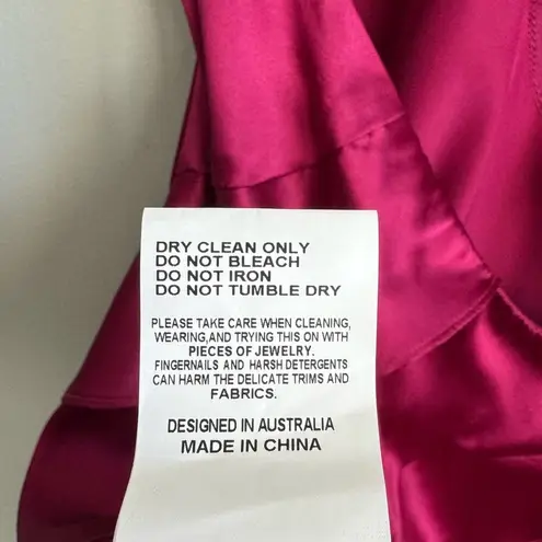 Elliatt Prestigious Silk Mini Dress in Berry S