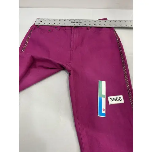 Diane Gilman womans 6 T Pink Jeans Straight Stud Accent
