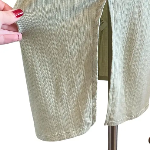 Planet Gold Sleeveless Knit Midi Dress With Cut Out Tie Side By