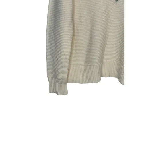 Spartina 449 Cream V Neck Pullover Stripe Cashmere Blend Sweater Women Size XXL
