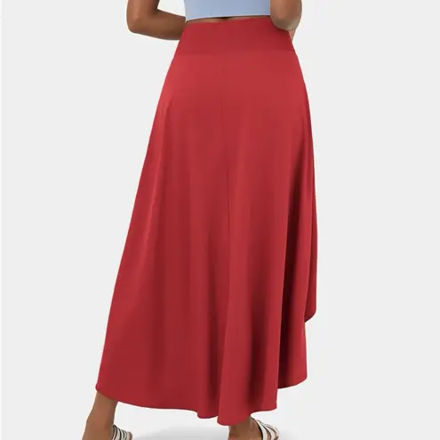 Halara 161H.- High Waisted High Low Ruffle 2-in-1 Flowy Quick Dry Casual Maxi Skirt