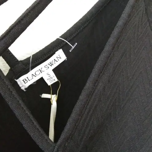 Black Swan fit and flare criss cross knit black cocktail dress women Size Small