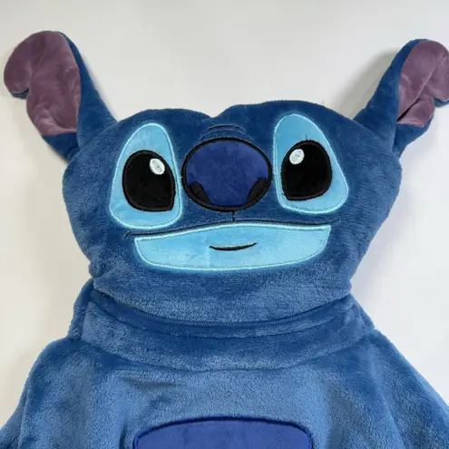 Disney  Stitch Plush Hoodie Sweatshirt M Unisex Blue Fleece Costume Cosplay Lilo